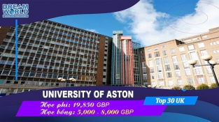 Học bổng 100% từ Aston University – Đại học danh giá và lâu đời tại Anh Quốc