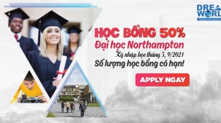 Chinh phục học bổng tới 50% từ University of Northampton cho kỳ nhập học tháng 5, 9/2021