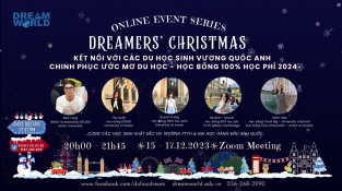 Online Event: DREAMERS' CHRISTMAS - KẾT NỐI VÀ CHINH PHỤC ƯỚC MƠ DU HỌC - HỌC BỔNG 100% HỌC PHÍ 2024